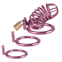 Load image into Gallery viewer, Purple Chastity Cage ( 3 Rings )
