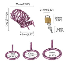 Load image into Gallery viewer, Purple Chastity Cage ( 3 Rings )
