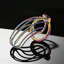 Load image into Gallery viewer, Rainbow Long Banana Chastity Cage 
