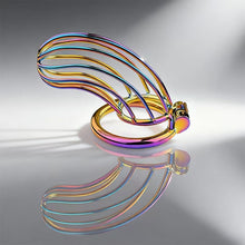 Load image into Gallery viewer, Rainbow Long Banana Chastity Cage 4
