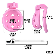 Charger l'image dans la galerie, Resin Breathable Male Chastity Cage -5
