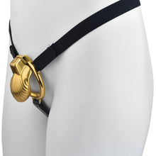 Load image into Gallery viewer, Shell Design Golden Chastity Cage - 6
