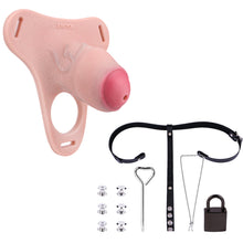 Lade das Bild in den Galerie-Viewer, Silicone Real Dildo Wearable Chastity Device 11
