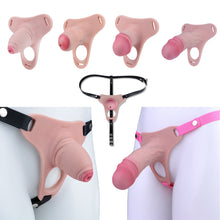Lade das Bild in den Galerie-Viewer, Silicone Real Dildo Wearable Chastity Device 1

