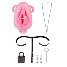 Lade das Bild in den Galerie-Viewer, Sissy Silicone Chastity Cage with Belt 30
