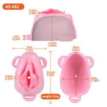 Lade das Bild in den Galerie-Viewer, Sissy Silicone Chastity Cage with Belt 17
