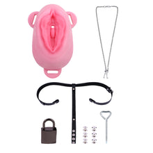 Lade das Bild in den Galerie-Viewer, Sissy Silicone Chastity Cage with Belt 22
