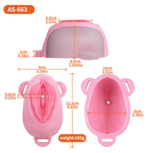 Lade das Bild in den Galerie-Viewer, Sissy Silicone Chastity Cage with Belt 18
