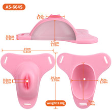 Lade das Bild in den Galerie-Viewer, Sissy Silicone Chastity Cage with Belt 21
