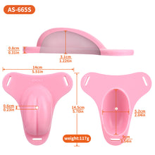 Lade das Bild in den Galerie-Viewer, Sissy Silicone Chastity Cage with Belt 24
