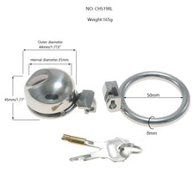Load image into Gallery viewer, Small Steel Chastity Cage size
