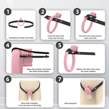Lade das Bild in den Galerie-Viewer, Flat Soft Chastity Cage with 6 Rings - 10
