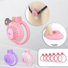 Lade das Bild in den Galerie-Viewer, Flat Soft Chastity Cage with 6 Rings - 1
