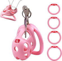 Charger l'image dans la galerie, Soft Pink Chastity Cage with Invisible Lock
