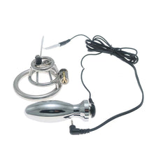 Lade das Bild in den Galerie-Viewer, Stainless Steel Basket Electric Chastity Cage 7
