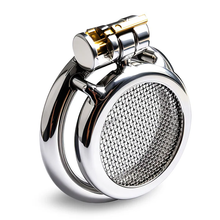 Lade das Bild in den Galerie-Viewer, Stainless Steel StarNet Flat Chastity Cage product photo - chastity cage by MetalChastity
