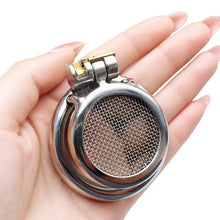 Lade das Bild in den Galerie-Viewer, Stainless Steel StarNet Flat Chastity Cage product photo - chastity cage by MetalChastity
