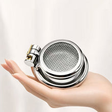 Lade das Bild in den Galerie-Viewer, Stainless Steel StarNet Flat Chastity Cage product photo - chastity cage by MetalChastity
