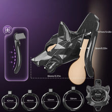 Lade das Bild in den Galerie-Viewer, Starlight Black Wolf Chastity Cage
