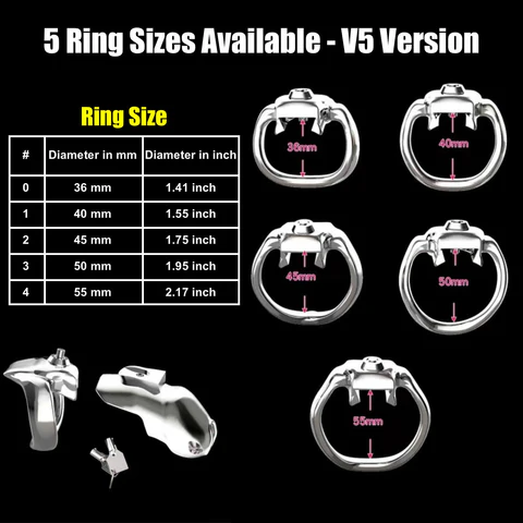 HT-V5 Stainless Steel Metal Chastity Ring - Only the Ring