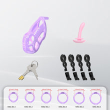 Charger l'image dans la galerie, Upgrade Invisible Purple Cobra Chastity Cage 3
