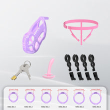 Charger l'image dans la galerie, Upgrade Invisible Purple Cobra Chastity Cage 6

