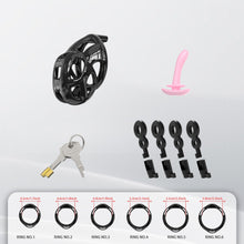 Lade das Bild in den Galerie-Viewer, Upgrade Invisible Black Cobra Chastity Cage 3
