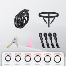 Lade das Bild in den Galerie-Viewer, Upgrade Invisible Black Cobra Chastity Cage 7

