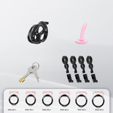 Lade das Bild in den Galerie-Viewer, Upgrade Invisible Black Cobra Chastity Cage 

