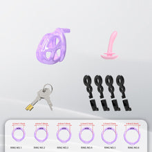 Charger l'image dans la galerie, Upgrade Invisible Purple Cobra Chastity Cage 1
