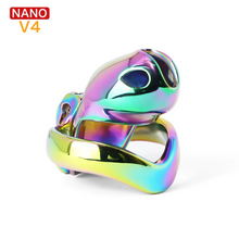 Lade das Bild in den Galerie-Viewer, V4 Rainbow Steel Chastity Cage - nano
