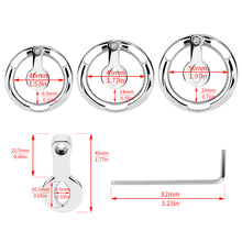 Load image into Gallery viewer, Zeus Eye Flat Chastity Cage product photo - chastity cage by MetalChastity
