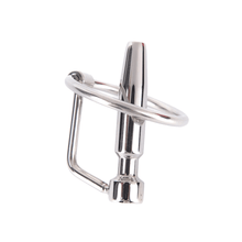 Load image into Gallery viewer, Hollow Steel Urethral Dilator With Cock Ring
