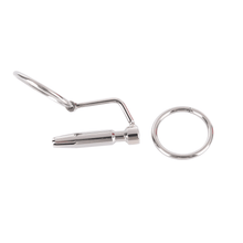 Load image into Gallery viewer, Hollow Steel Urethral Dilator With Cock Ring
