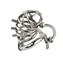 Load image into Gallery viewer, Spiked Stainless Steel Chastity Device 2.76 inches long
