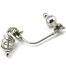 Load image into Gallery viewer, Chastity Cage with a Butt Plug and Urethral
