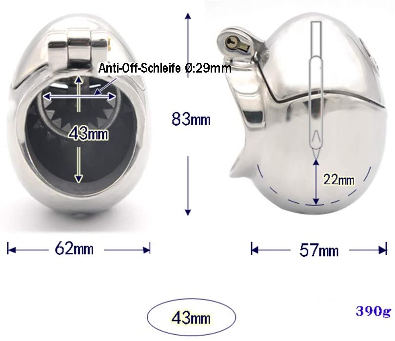 EGG Stainless shaped Cock Cage