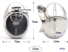 Lade das Bild in den Galerie-Viewer, Peniskäfig in EGG-Form aus rostfreiem Stahl
