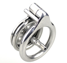 Load image into Gallery viewer, The Tablet Metal Chastity Cage With Tube
