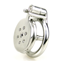 Load image into Gallery viewer, The Tablet Metal Chastity Cage With Tube
