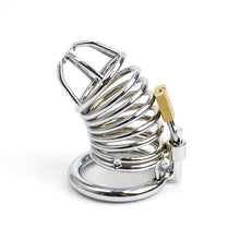 Load image into Gallery viewer, BDSM Metal Silver Chastity Cage 3.31 Inches Long
