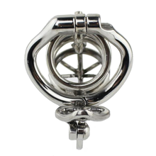 Load image into Gallery viewer, Spiked Stainless Steel Chastity Device 2.76 inches long
