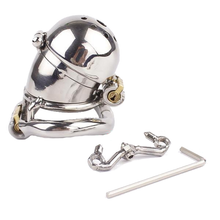 Load image into Gallery viewer, Flap Metal Chastity Cage 2.55 inches Long
