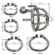 Charger l&#39;image dans la galerie, Petit dispositif de chasteté en acier inoxydable avec anneaux articulés
