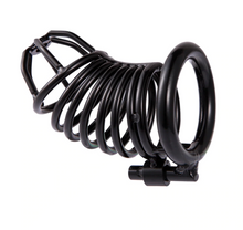 Load image into Gallery viewer, BDSM Metal Black Chastity Cage 3.31 Inches Long
