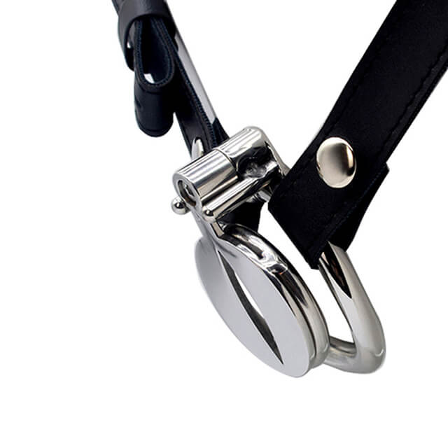 Cage de chasteté secrète à vis à bouton plat avec ceinture