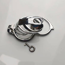 Load image into Gallery viewer, Handcuff Adjustable Metal Male Chastity Cage
