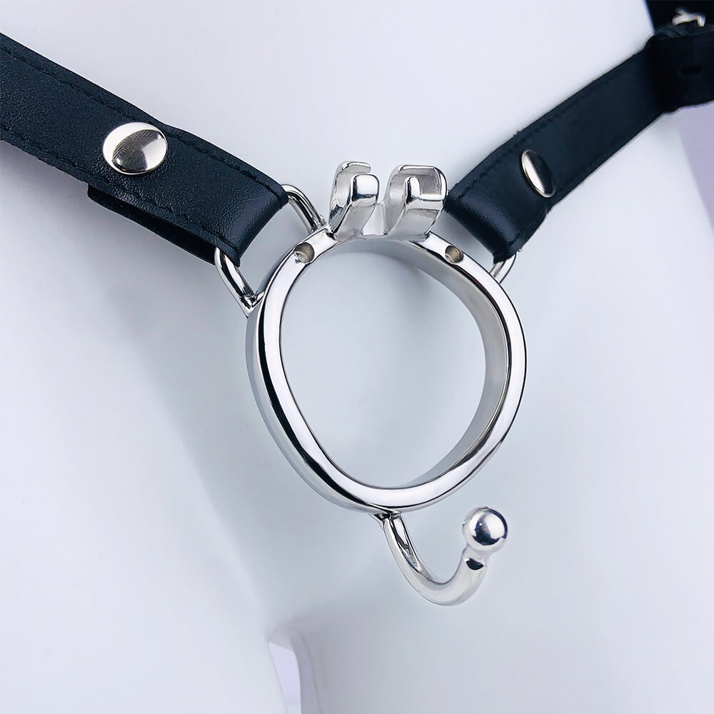 Leather Chastity Cages Anti-off Adjustable