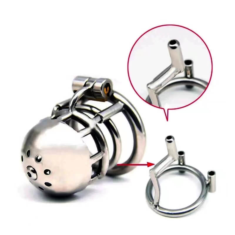 NEW Male Through Hole PA Chastity Cage