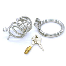 Load image into Gallery viewer, Male Chastity Lock Stainless Steel Cage 2.56 Inches Long
